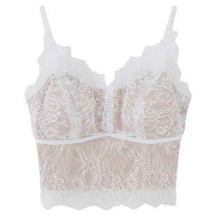 Sun雅乔 秋冬新款辣妹时尚百搭蕾丝打底吊带背心女内搭美背