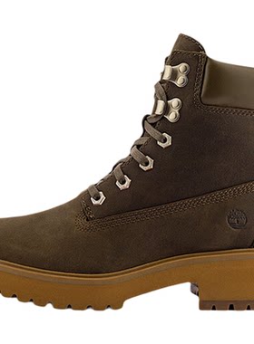 Timberland添柏岚户外女鞋皮革6寸高帮粗跟系带马丁靴大黄靴A2CT5