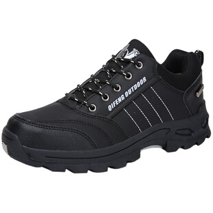 结实耐磨防滑劳保薄二棉鞋下地干活穿的冬天蹬山加绒保暖工作男鞋