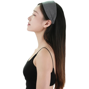 Mibeco灰色小香风针织易梦玲同款发箍宽发卡头箍2026新款高端头饰