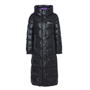 LINC金羽杰专柜正品潮流撞色长款围裹感羽绒服女Y22608115