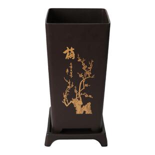兰花盆专用仿紫砂塑料花盆高端兰花盆方形精品君子高级兰花盆清仓