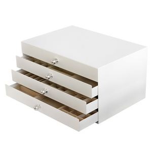 首饰盒抽屉内置分隔托盘耳环耳钉项链戒指首饰品收纳柜新款首饰柜