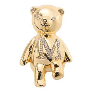小香风高级感M系列泰迪熊胸针轻奢气质镶钻别针西装大衣春夏配饰