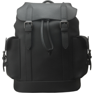 FimaC进口粒面小牛皮双肩包 手工真皮欧美潮流翻盖通勤男电脑背包