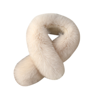 双面狐狸毛围巾女秋冬高级感韩版真毛獭兔毛可爱百搭女士毛领围脖