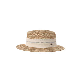 老钱风复古平顶气质草帽女夏季度假风礼帽海边沙滩显脸小遮阳帽子