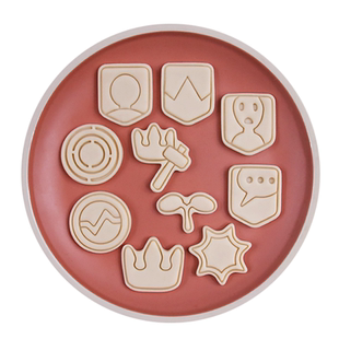 最终幻想FF14卡通周边饼干模具buff图标豆芽曲奇烘焙石塑按压工具