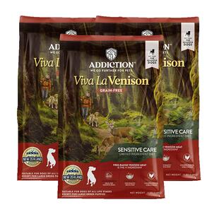 ADD爱德胜新西兰无谷单一肉源低敏呵护增肌易消化鹿肉犬粮1.8kg*3
