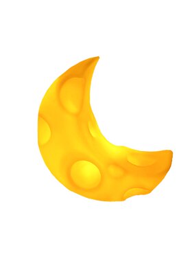 奶酪月球灯小夜灯卡通桌面摆件