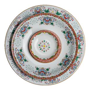 富玉陶瓷景德镇珐琅彩餐具套装家用轻奢乔迁新居礼物碗碟高端礼盒