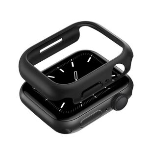 适用iwatchS11/10/9/8/7654代苹果手表保护壳套Applewatch镂空46/45420/49mm全包防水se表壳边框超薄透明黑色