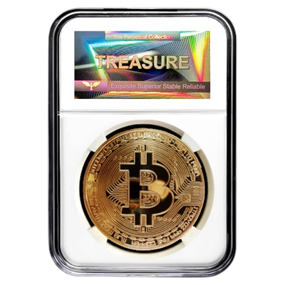 纪念章bitcoin比特评级收藏盒BTC