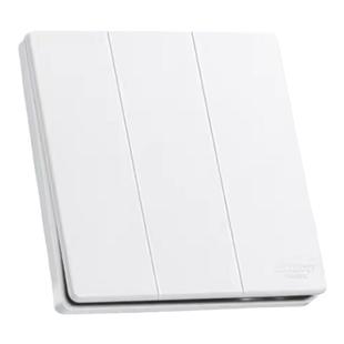 德力西奶油风哑光插座16a磨砂肤感开关面板五孔家用暗装827浅云白