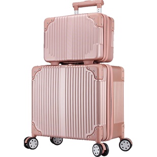 登机箱16寸小型行李箱潮流拉杆箱男女化妆箱包旅行箱万向轮子母箱