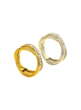 气质高级感锆石小号6号尾戒钛钢