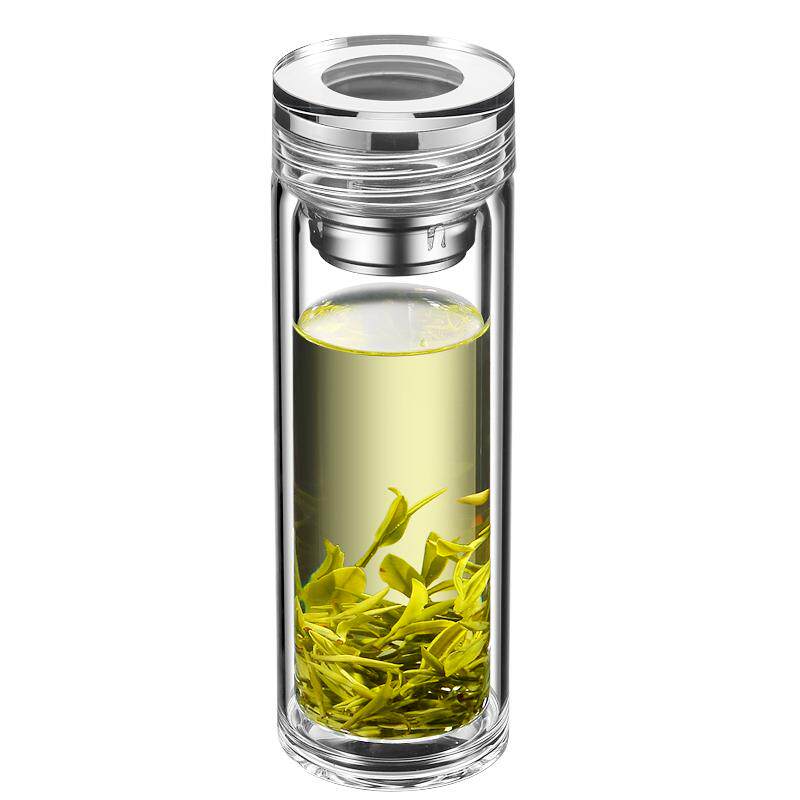 双层玻璃杯茶水分离泡茶杯高级感男士水杯耐高温个人专用杯子定制