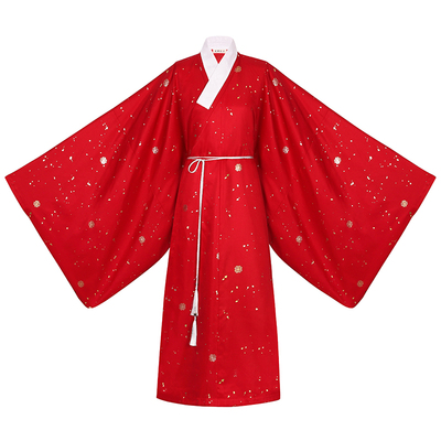 花朝记简约放量明制双色道袍汉服