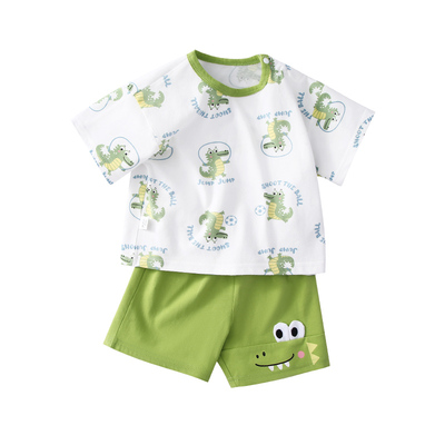 婴儿短袖套装夏季薄款男童