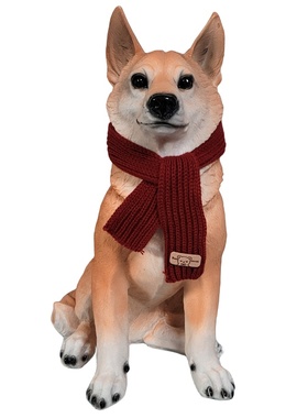 树脂旺财仿真狗客厅柴犬摆件模型