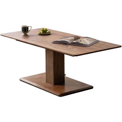 方迪北美黑胡桃木实木茶几家用升降餐桌简约书桌客厅多功能茶桌