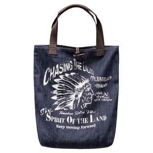 马登复古丹宁牛仔布单肩手提轻便通勤百搭大号容量休闲女士托特包