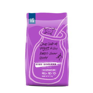 UG优基益生菌猫粮成猫猫粮2kg鸡肉味全价美短蓝猫家猫主粮营养