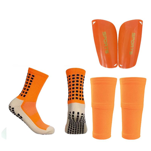 点胶防滑足球袜配双层口袋包裹板套成人儿童搭配硬质插板训练套装