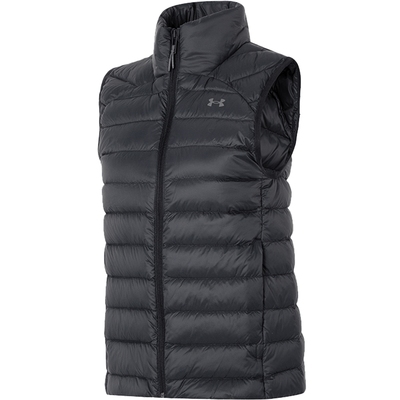 UA安德玛羽绒马甲女装秋冬新款保暖立领夹克休闲运动服棉羽背心