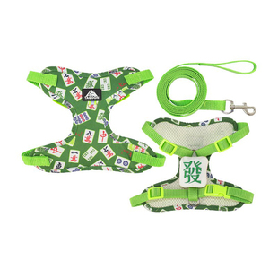 麻将风狗胸背带小型犬背心式胸背带狗牵引绳博美比熊小狗幼犬狗绳