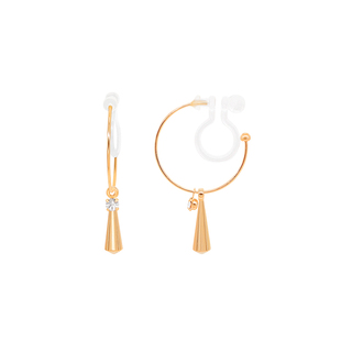 OSEWAYA耳夹小众几何圆圈U型无耳洞耳环女镶嵌水钻高级设计感耳饰