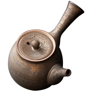 家用陶瓷侧把壶中式粗陶茶壶复古功夫茶具客厅办公室防烫泡茶单壶