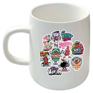 100图案彩绘涂鸦贴卡通涂鸦趣味diy涂鸦笔平板水杯儿童卡通涂鸦行李箱手机壳ins高颜值DIY美少女战士人物半切