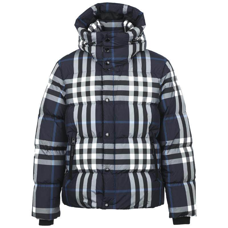 【自营】BURBERRY/博柏利24春夏新品男士厚款格纹休闲短款羽绒服