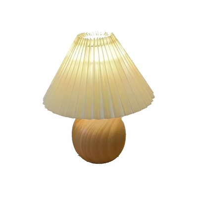 百褶卧室北欧陶瓷创意台灯调光