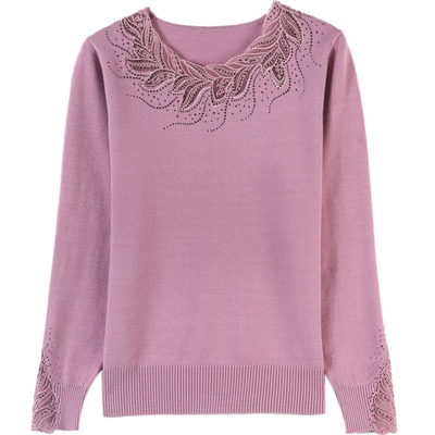 0新款女加肥羊毛针织打底春秋装