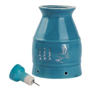 陶瓷艾灸罐艾条固定架家用随身灸熏蒸仪刮痧走罐紫砂灸盒温灸器具