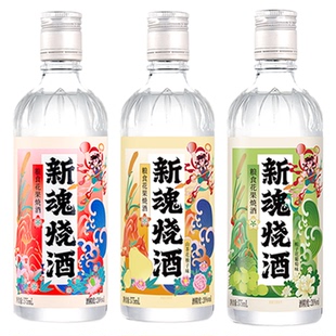 【新品】新魂烧酒20度375ml粮食花口味组合柚子味葡萄味低度果酒