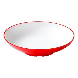 祥源美密胺餐具盘子深盘圆形商用餐厅饭店炒菜盘汤盘上汤菜盘仿瓷