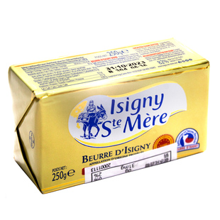 直播专属/伊斯尼淡味黄油块250g 法国进口AOP动物性乳酸发酵黄油