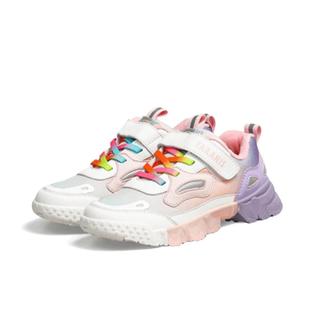 泰兰尼斯童鞋冬季新款女童加绒保暖运动鞋大童防滑软底校园跑步鞋