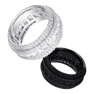 NothingButMini黑夜白星&情人节礼盒装情侣对戒黑色戒指独特戒指