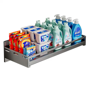 阳台洗衣机上方置物架卫生间架子浴室洗衣液免打孔墙上壁挂收纳架