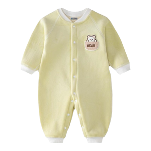 婴儿连体衣春秋冬宝宝衣服新生儿外出冬装保暖加厚婴儿服男女哈衣