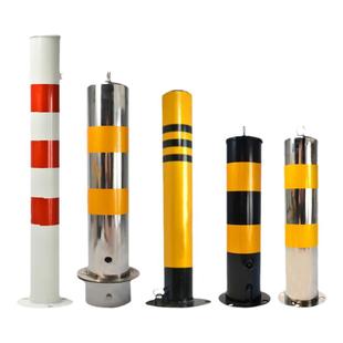 钢管警示柱道路隔离带分道口柱立柱挡车杆固定路桩预埋镀锌防撞柱