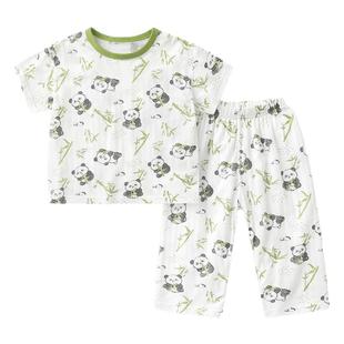 右欧男童家居服套装纯棉女童短袖短裤两件套夏季新款童装儿童睡衣