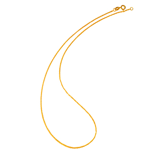 周凤禧 纯18K金黄金项链吊坠素链裸链锁骨十字链闪O链肖邦链正品