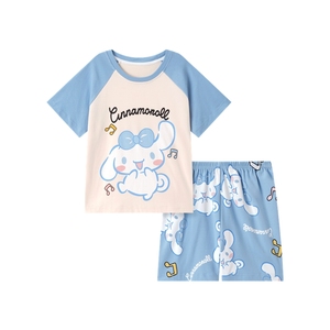 买一送一女童睡衣可爱帕恰狗夏天短袖薄款小女孩宝宝家居服小朋友