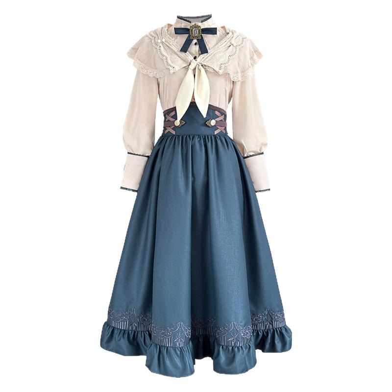 原创无名哀歌lolita优雅少女洋装OP甜美小礼服公主长袖日常连衣裙