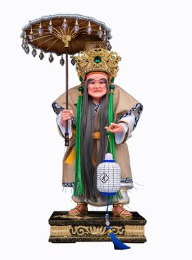 木雕孝子爷神像樟木雕金身马来西亚三爷伯麻衣神丁兰孝子供奉摆件